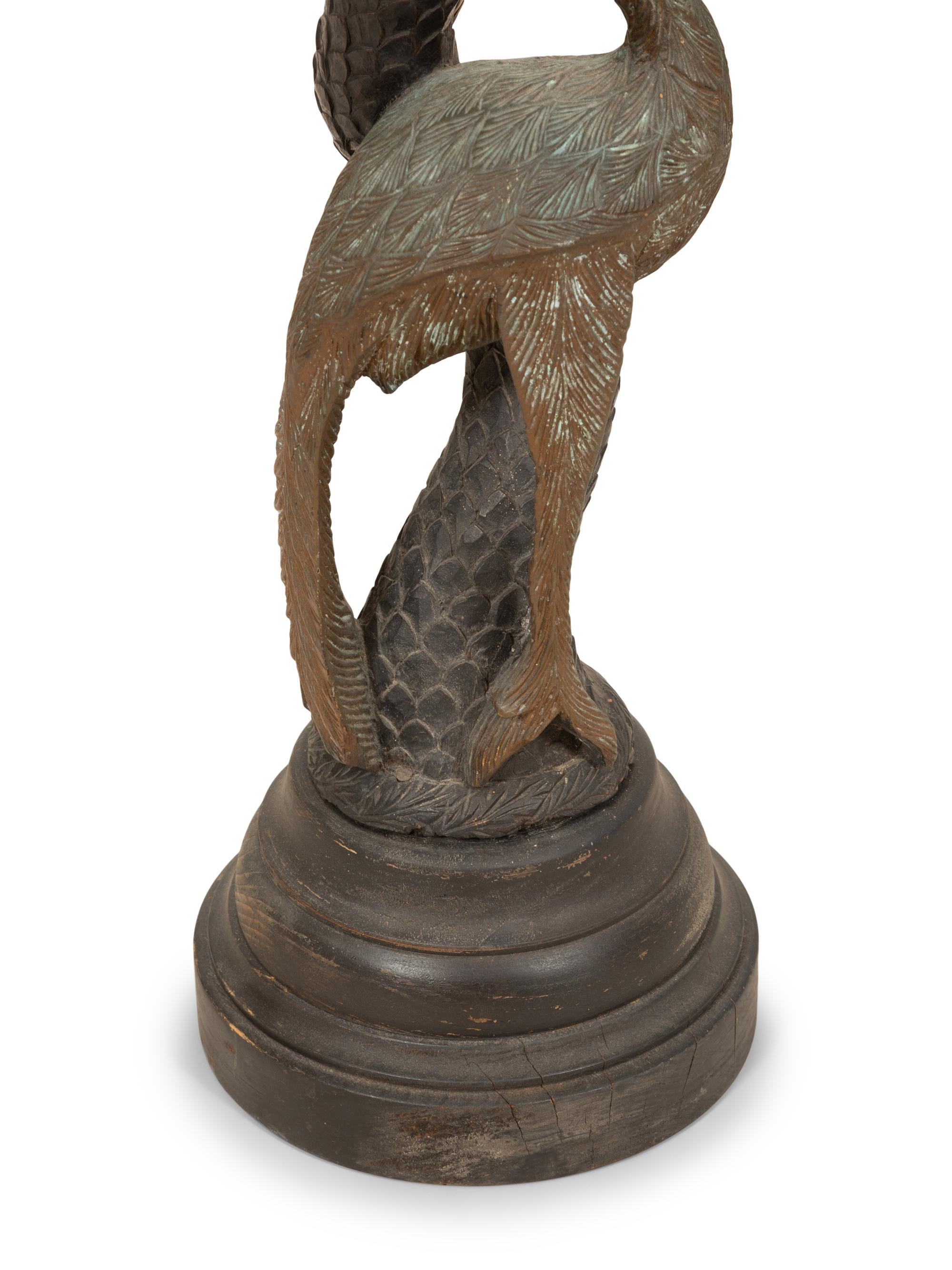 A Goa Carved Wood Table Lamp Base