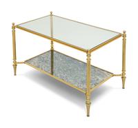 A Brass and Glass Cocktail Table