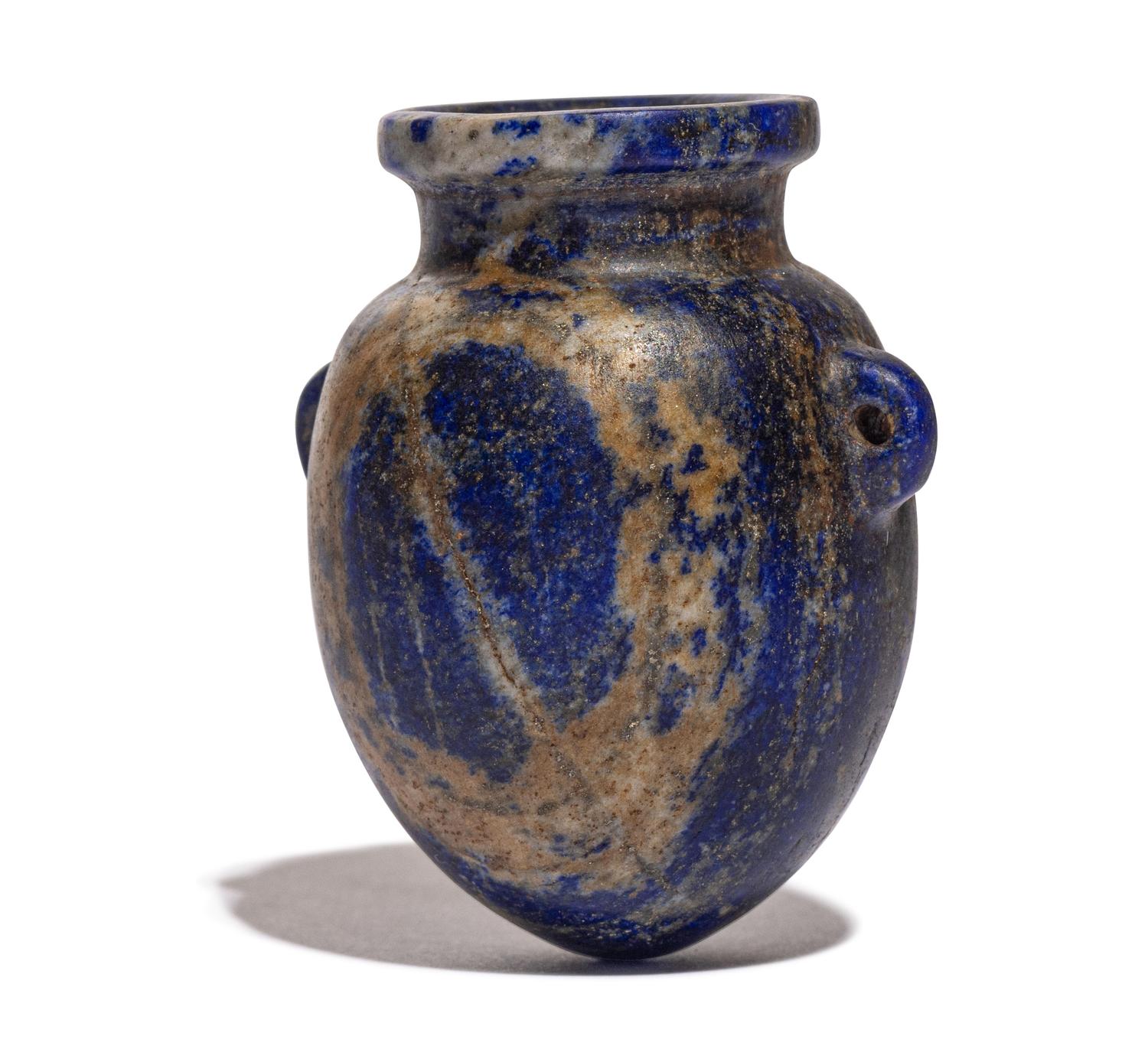 An Egyptian Lapis Lazuli Ovoid Jar