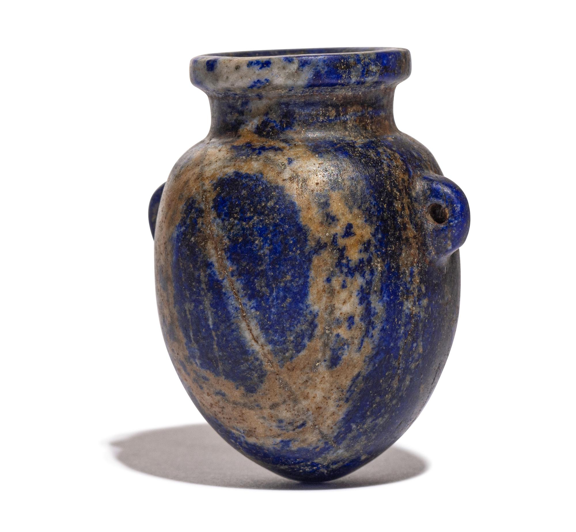 An Egyptian Lapis Lazuli Ovoid Jar