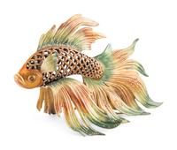 A Jay Strongwater Enameled Brass Beta Fish Figure