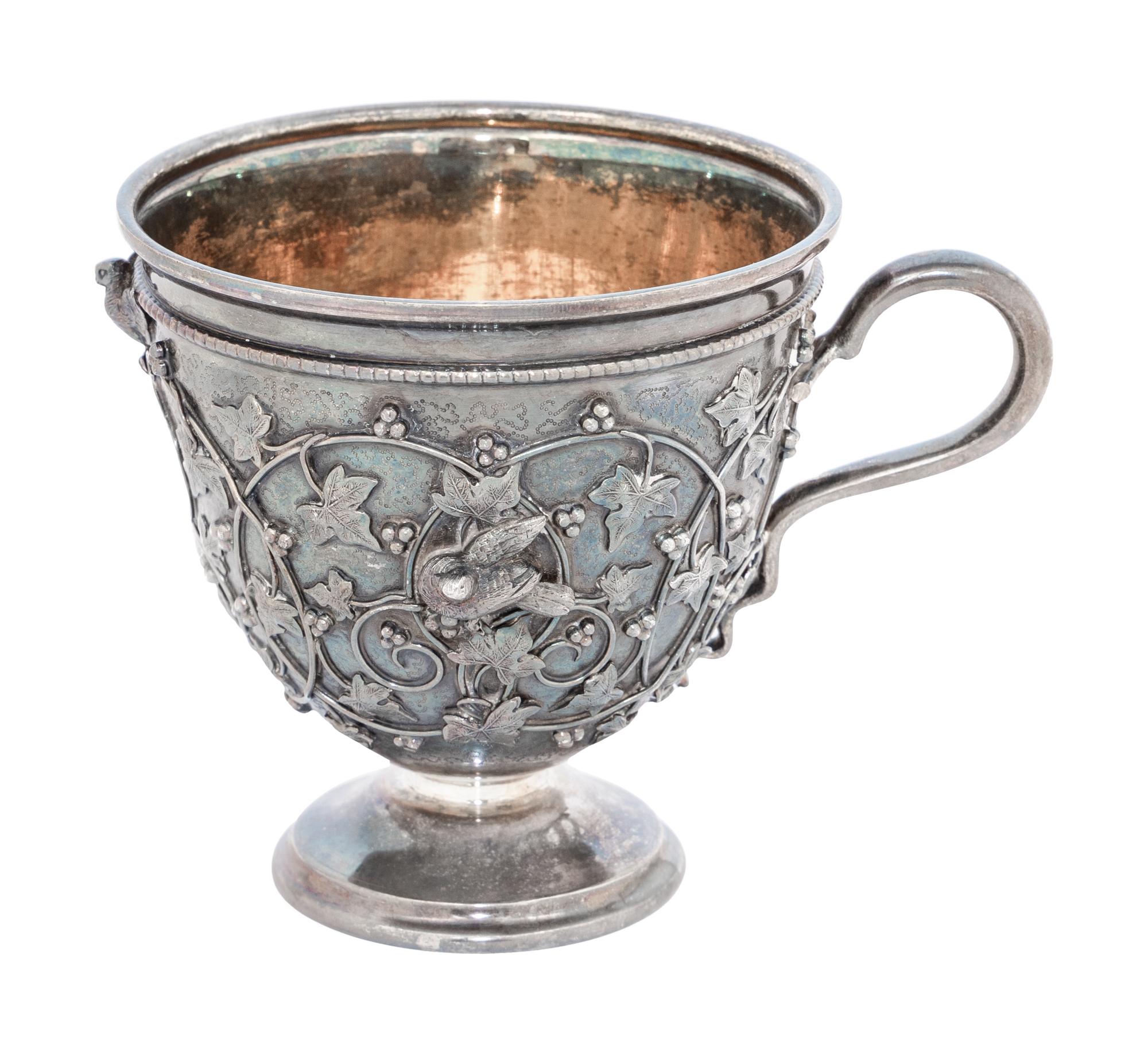 A Tiffany and Co. Bird and Ivy Silver Teacup