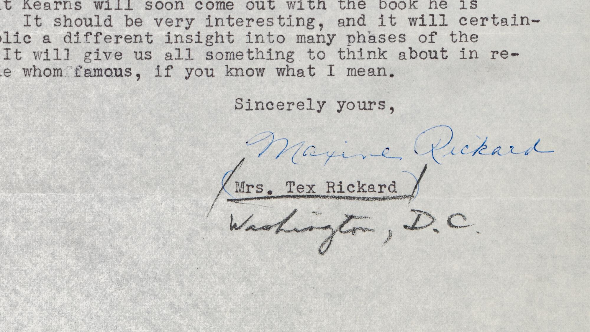 A Group of Heavyweight Champion Jack Dempsey Items Including a Letter from Tex Rickard's Widow With Fascinating Content,