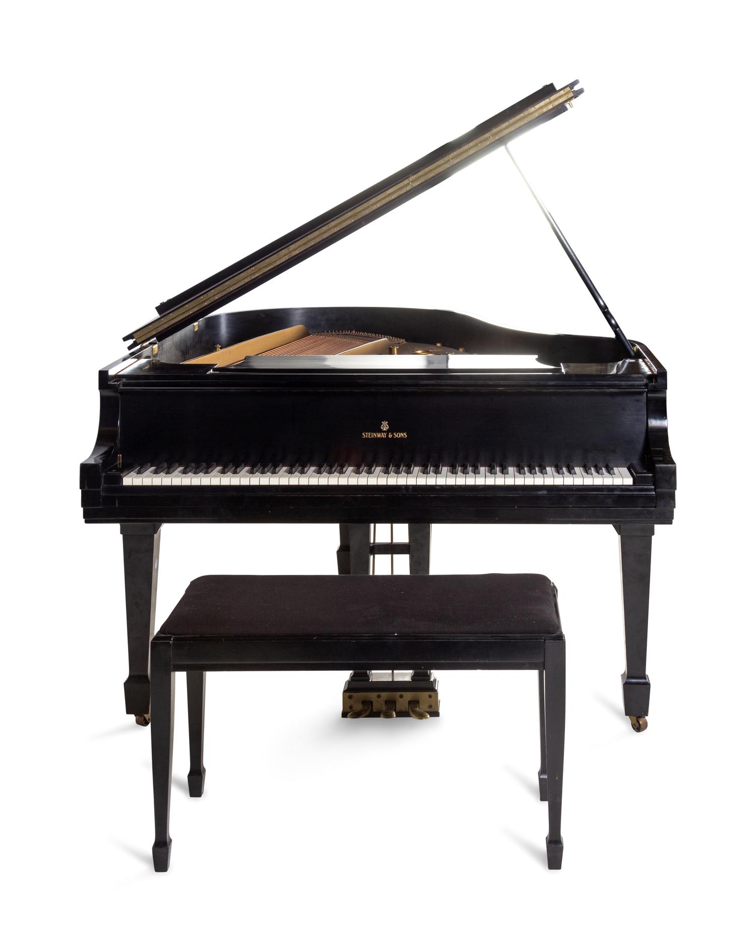 A Steinway & Sons Black Lacquered Grand Piano