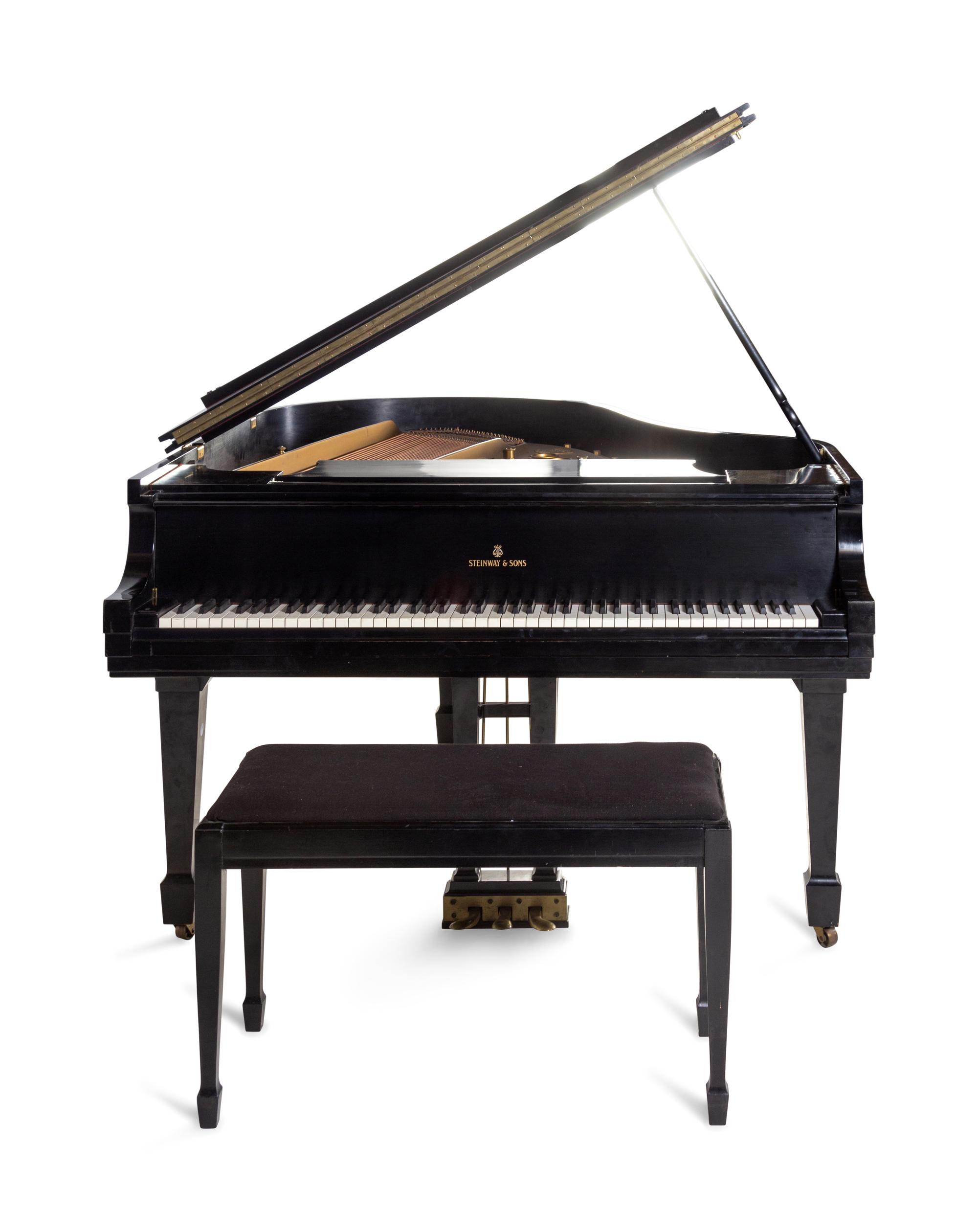 A Steinway & Sons Black Lacquered Grand Piano