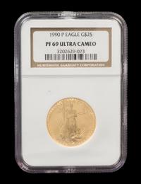 A United States 1990-P Eagle $25 Gold Proof