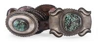 Sterling Silver and Turquoise Concha Belt Lot is located and will ship from Denver, Colorado.