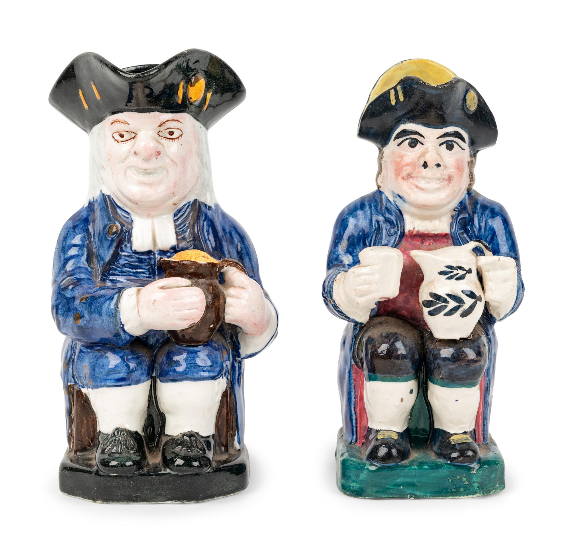 A Postillion Toby Jug and a Copeland and Garrett New Faïence Toby Jug