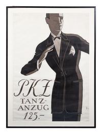 A Collection of Six Vintage Advertising Posters for the Swiss Clothing Company PKZ