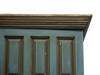 A French Blue Painted Bookcase Cabinet