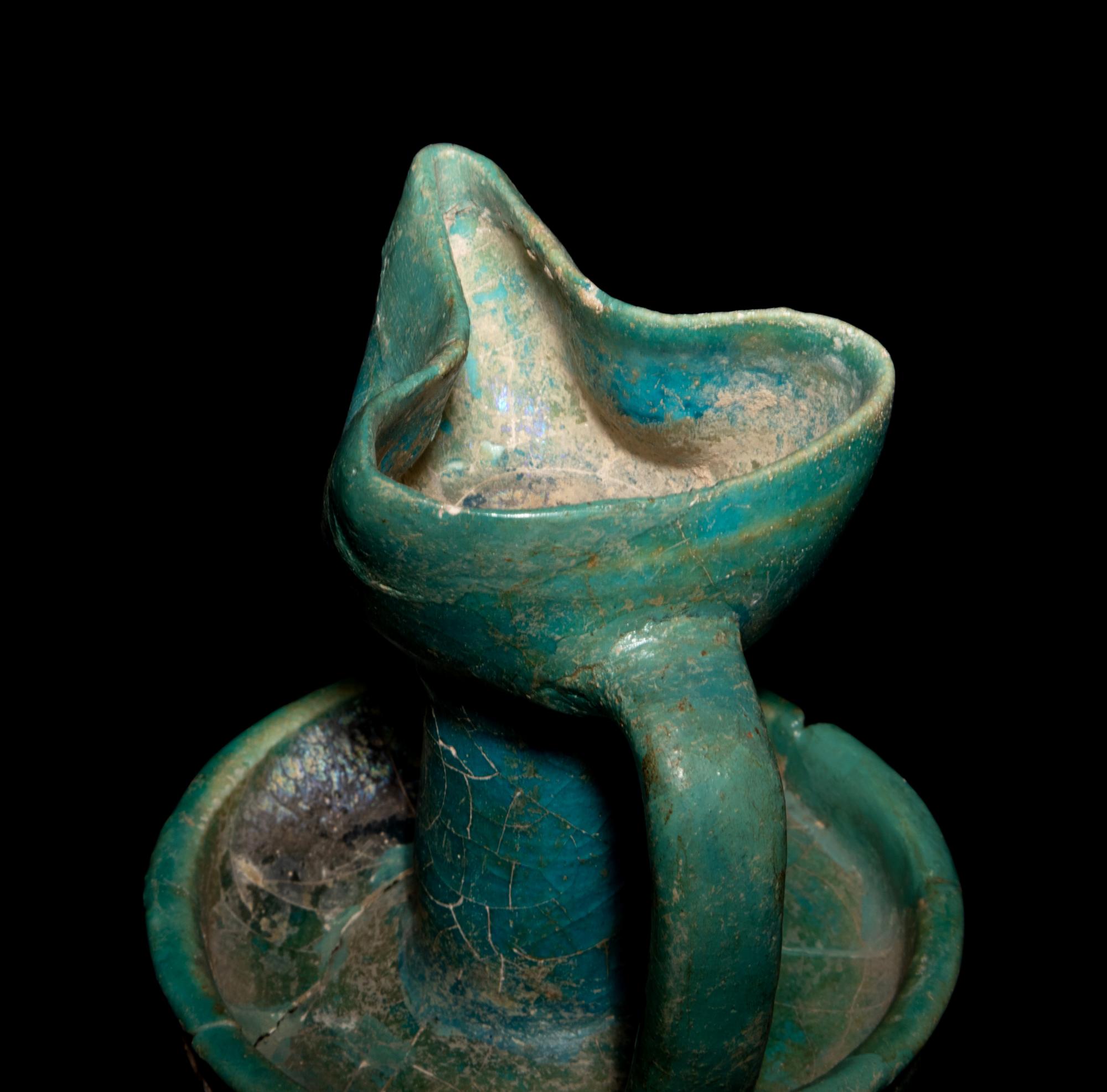 An Islamic Faience Lamp