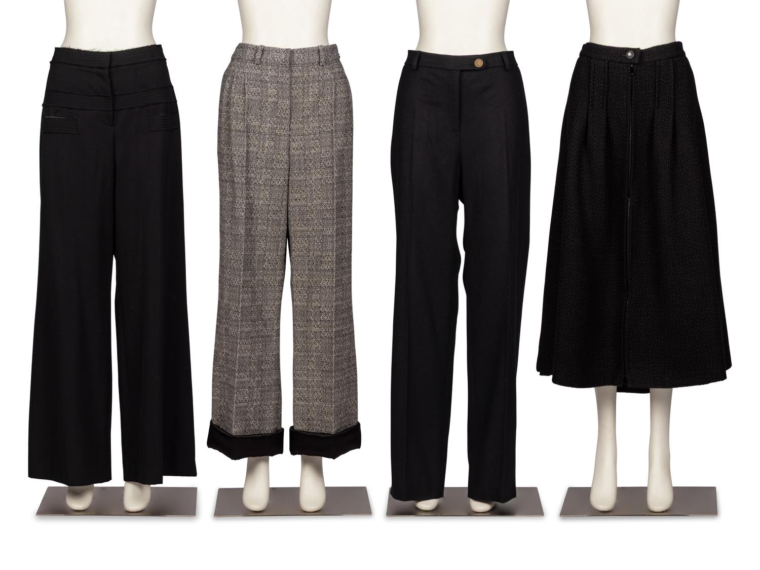 Chanel, Three Pairs of Pants & One Skirt NWT