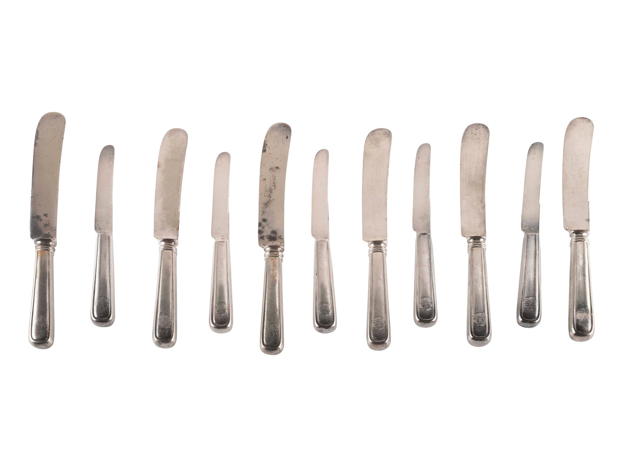 [LINCOLN, Abraham (1809-1865)]. Assorted group of monogrammed silver descended directly in the family of Robert Todd Lincoln Beckwith, last male descendent of Abraham Lincoln.
