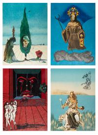 Visions Surréalistes (complete portfolio of four lithographs with portfolio case), 1976