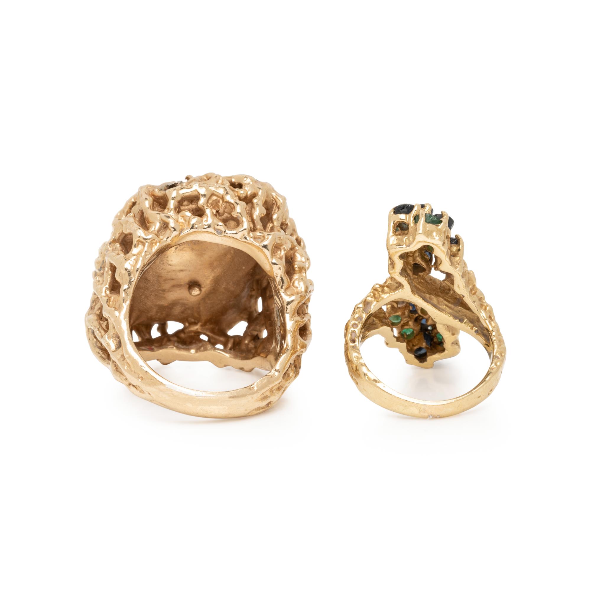 COLLECTION OF GEMSTONE RINGS