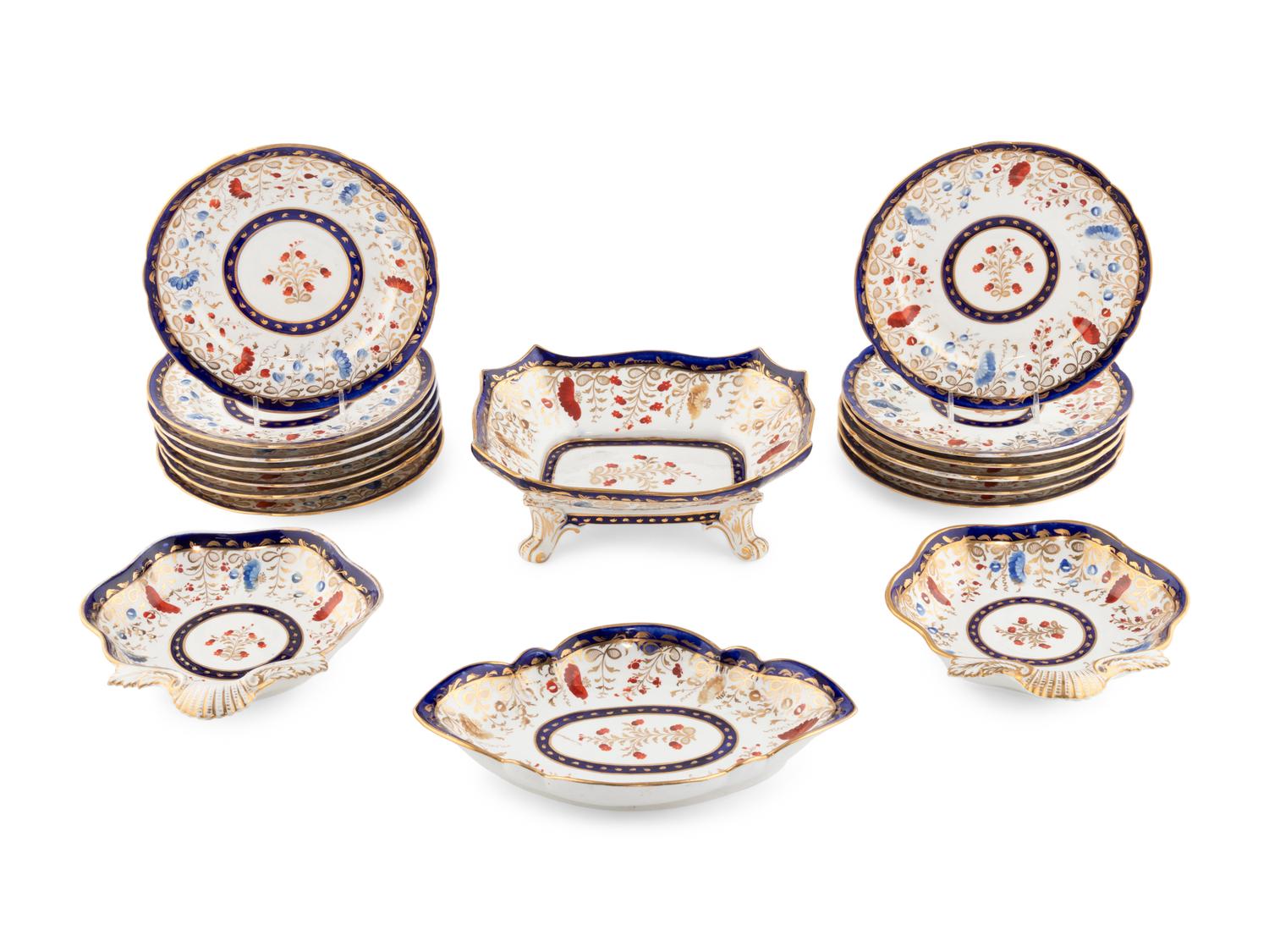 An English Porcelain Dessert Service