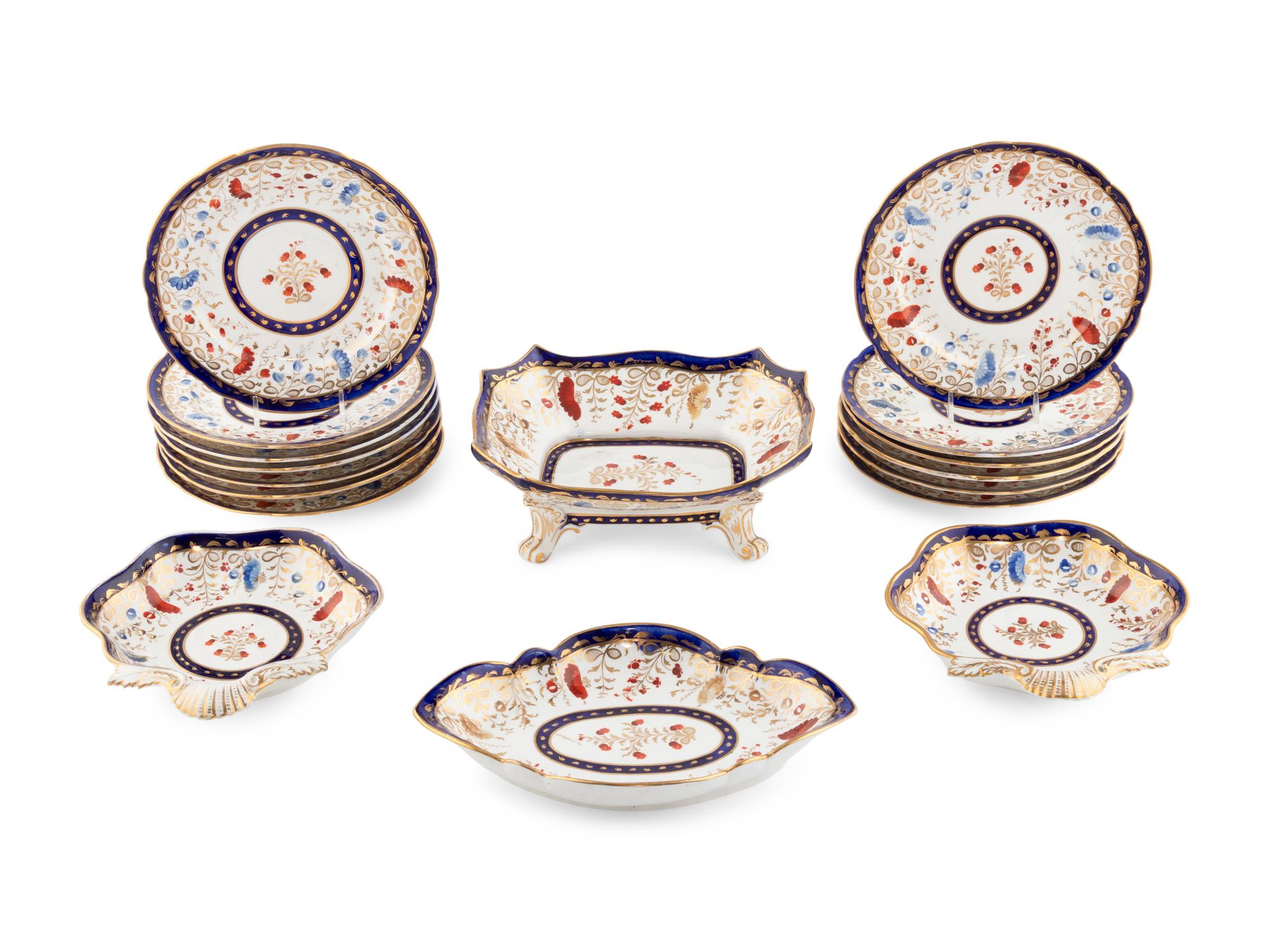 An English Porcelain Dessert Service