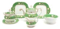 A Seven-Piece English Porcelain Tea Set — 19TH CENTURY