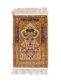 A Hereke Silk Prayer Rug