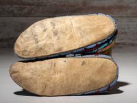 Central Plains Beaded Buffalo Hide Moccasins