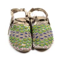 Pair of Beaded Sioux Moccasins Length 9 x Width 3 1/2 inches