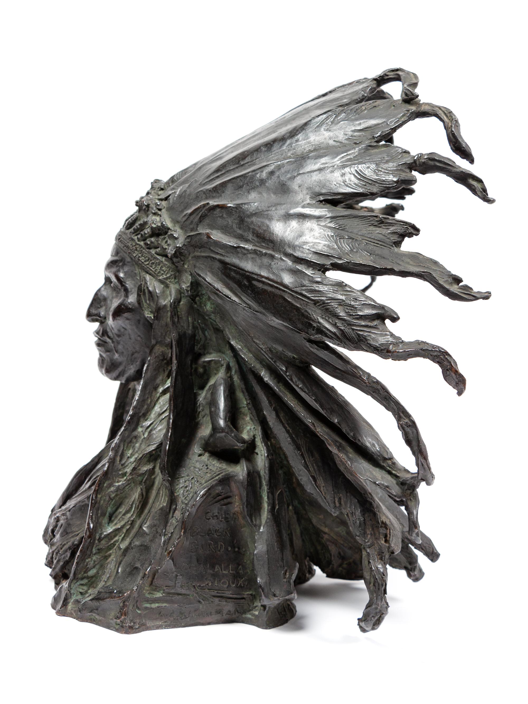 Chief Black Bird , date modeled 1903, cast 1907