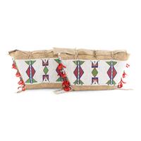 Sioux Beaded Hide Possible Bags, Matched Pair