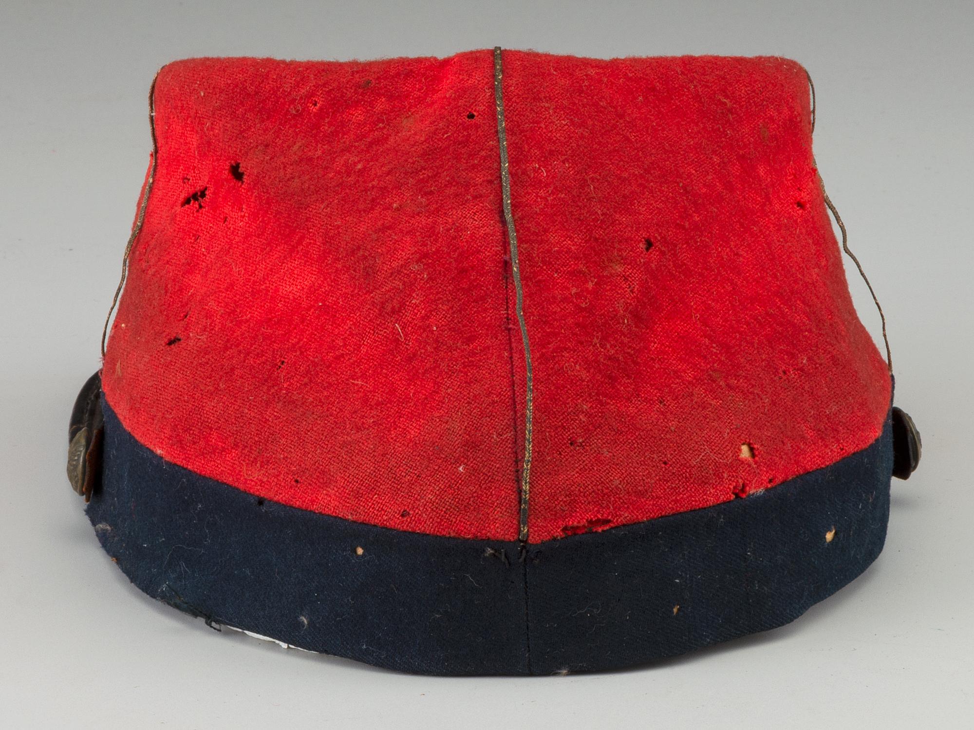 [CIVIL WAR]. 5th New York Veteran Infantry, Duryea's Zouave kepi, identified to James Thomas Westlake with CDV portraits.