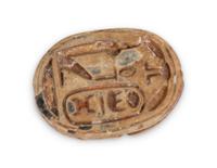 Two Egyptian Glazed Steatite Scarabs