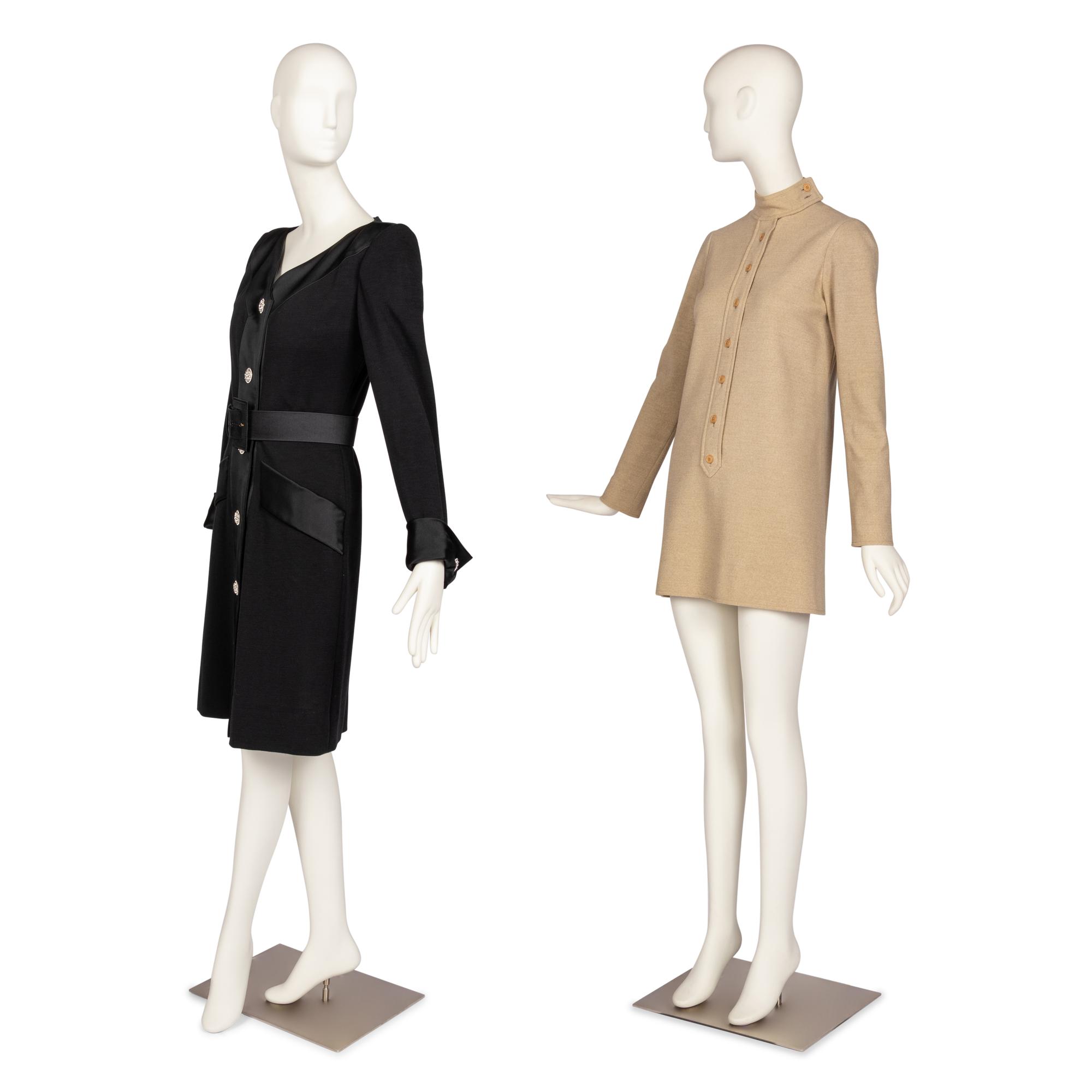 Two Designer Dresses: One Haute Couture Yves Saint Laurent, One Givenchy, 1960-80s