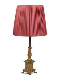 A Regency Style Gilt Bronze Lamp