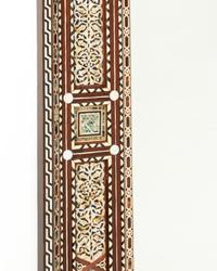 A Pair of Levantine Bone and Abalone Inlaid Mirrors