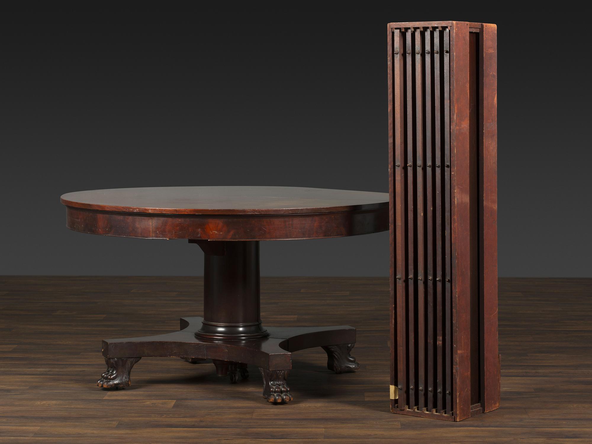 A Classical Mahogany Extension Hairy Paw Foot Dining Table