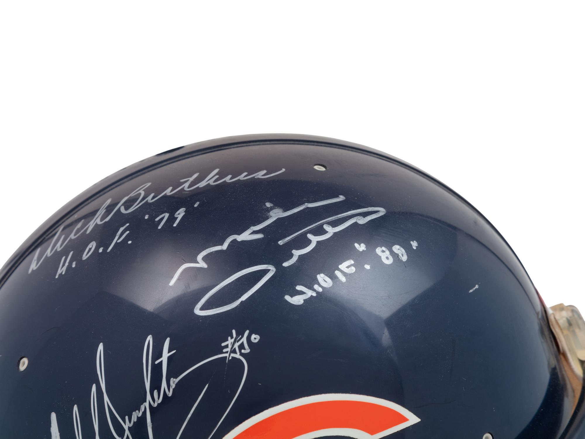 A Chicago Bears Hall of Fame Signed Autograph Full Size Helmet Including Walter Payton (Beckett Authentication Services Letter)