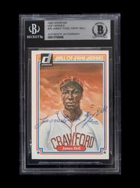 A 1983 Donruss Hall of Fame Heroes James Cool Papa Bell Signed Autograph Baseball Card No. 25 (Beckett Authentication Services BAS Certified)