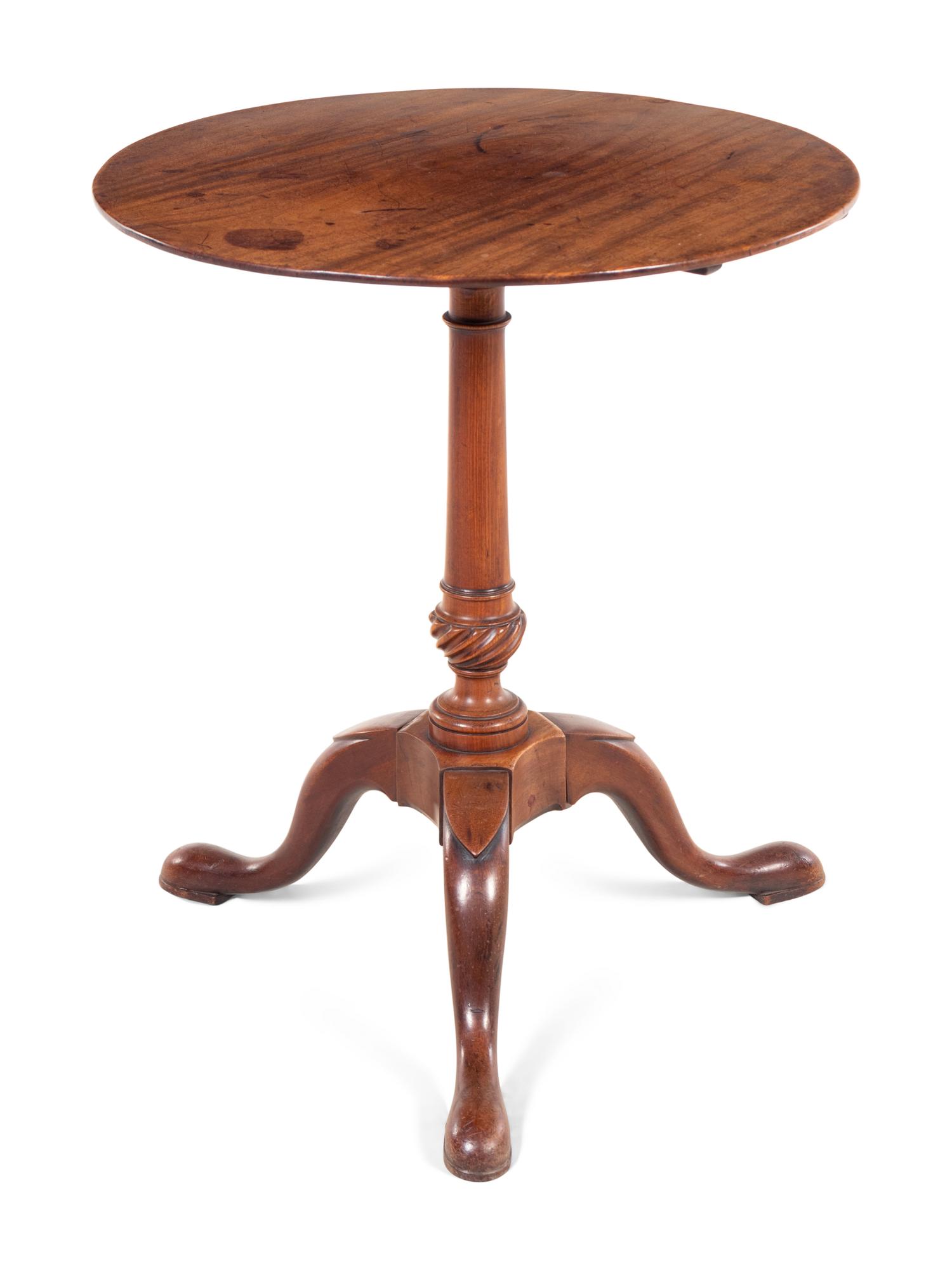 A George II Style Mahogany Tilt-Top Tea Table