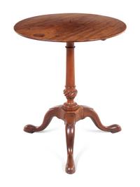 A George II Style Mahogany Tilt-Top Tea Table