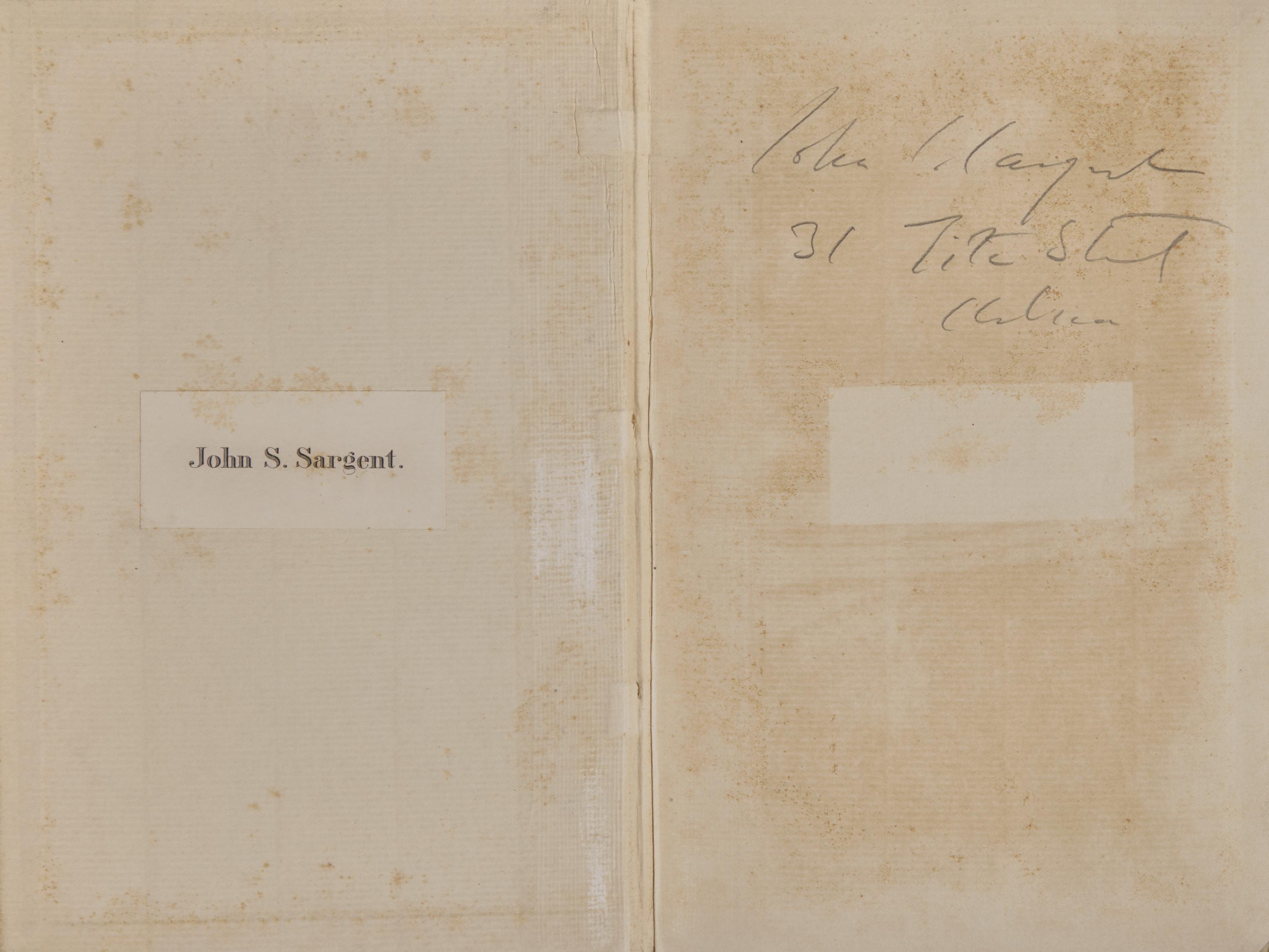 [Art] [Sargent, John Singer] Synge, John M. The Works of John M. Synge