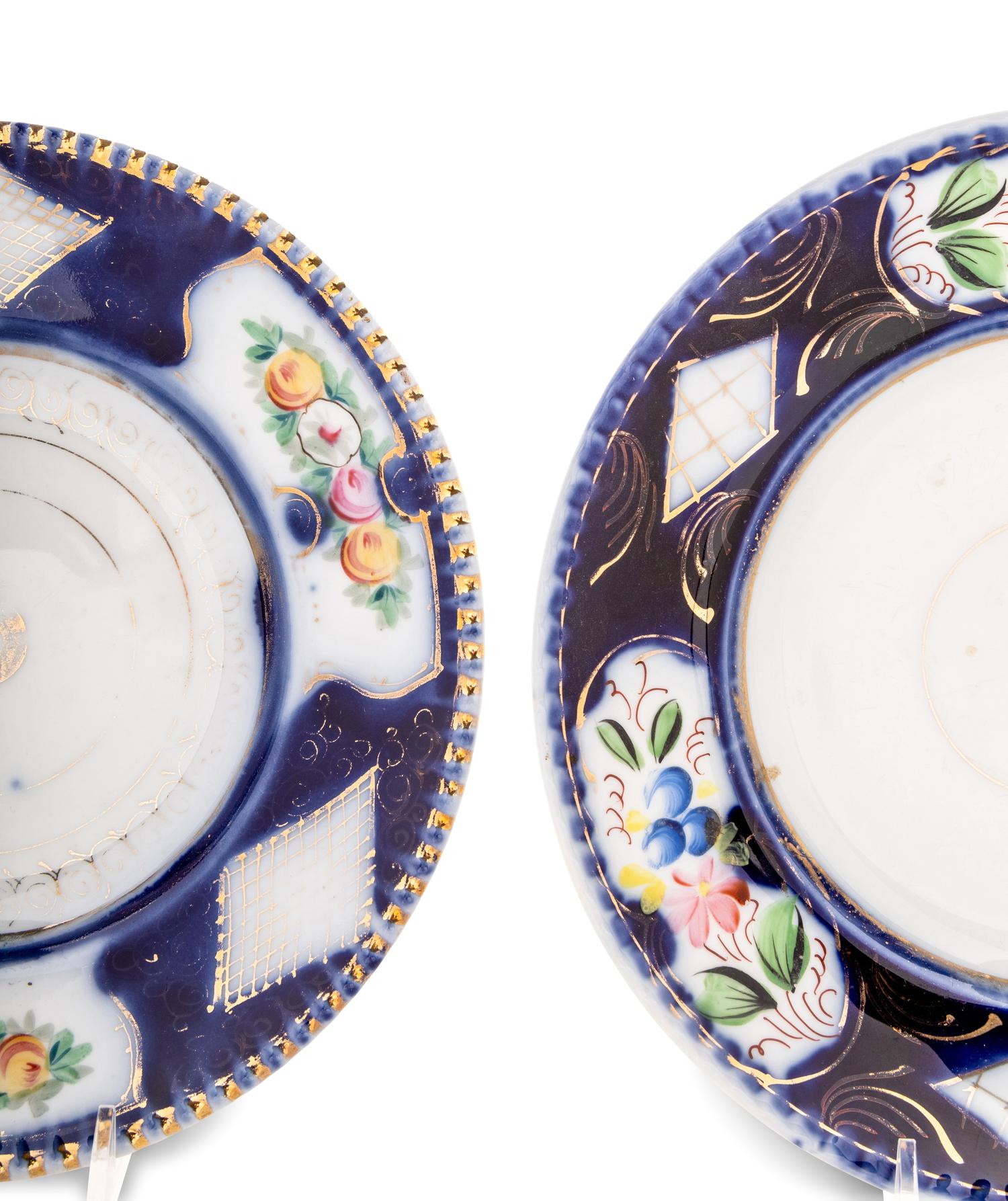 A Group of Two Russian Porcelain Chargers Made for the Turkish Market