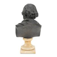 After Jean-Antoine Houdon Bust of George Washington , 19th/20th century bronze with dark brown patina