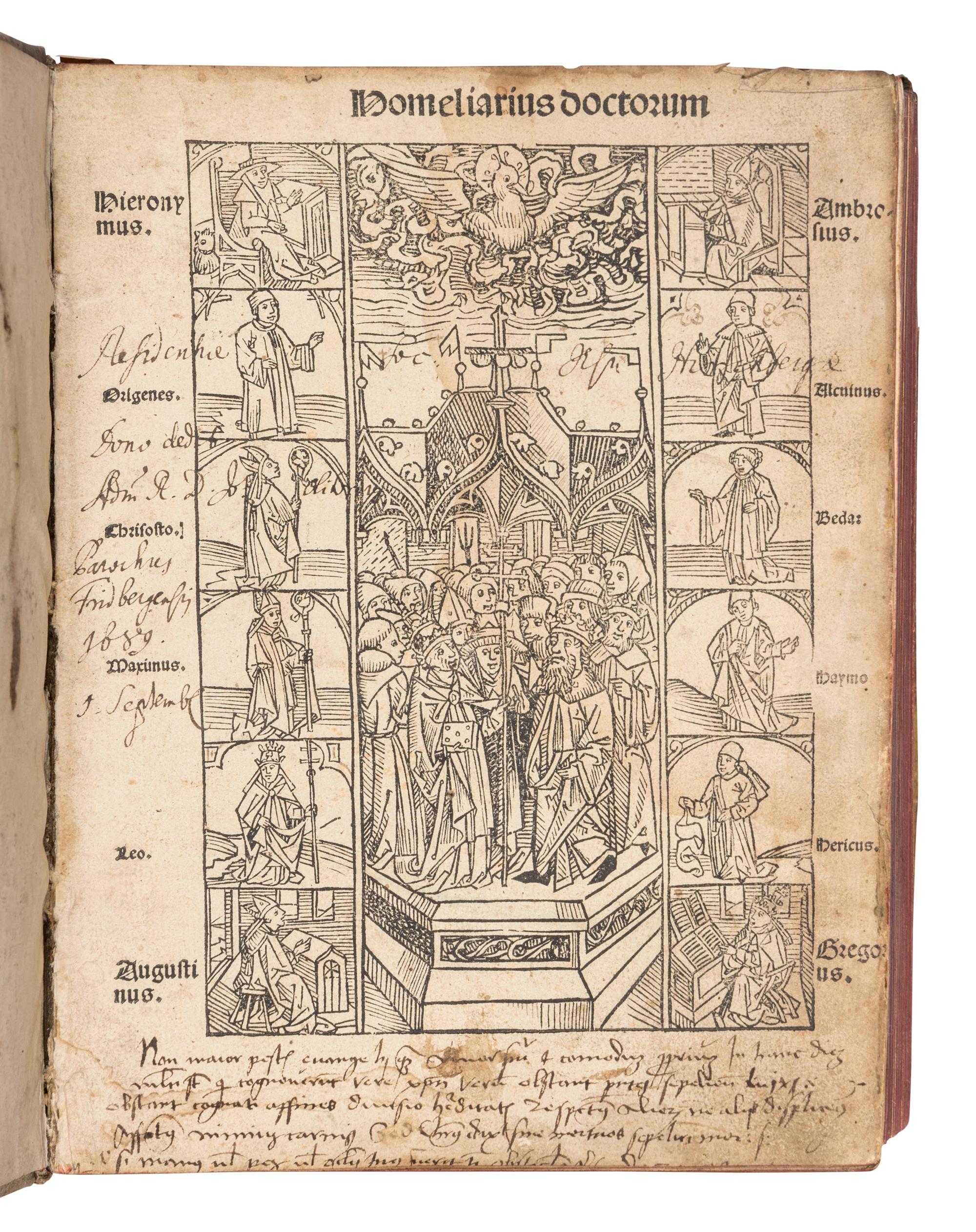 DIACONUS, Paulus, compiler. Homiliarius doctorum de tempore et de sanctis a Paulo Diacono collectus . Nuremberg : Anton Koberger, 30 Sept. 1494.