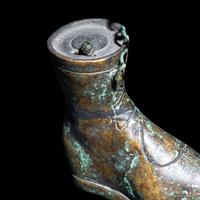 A Roman Bronze Balsamarium in the form of a Boot