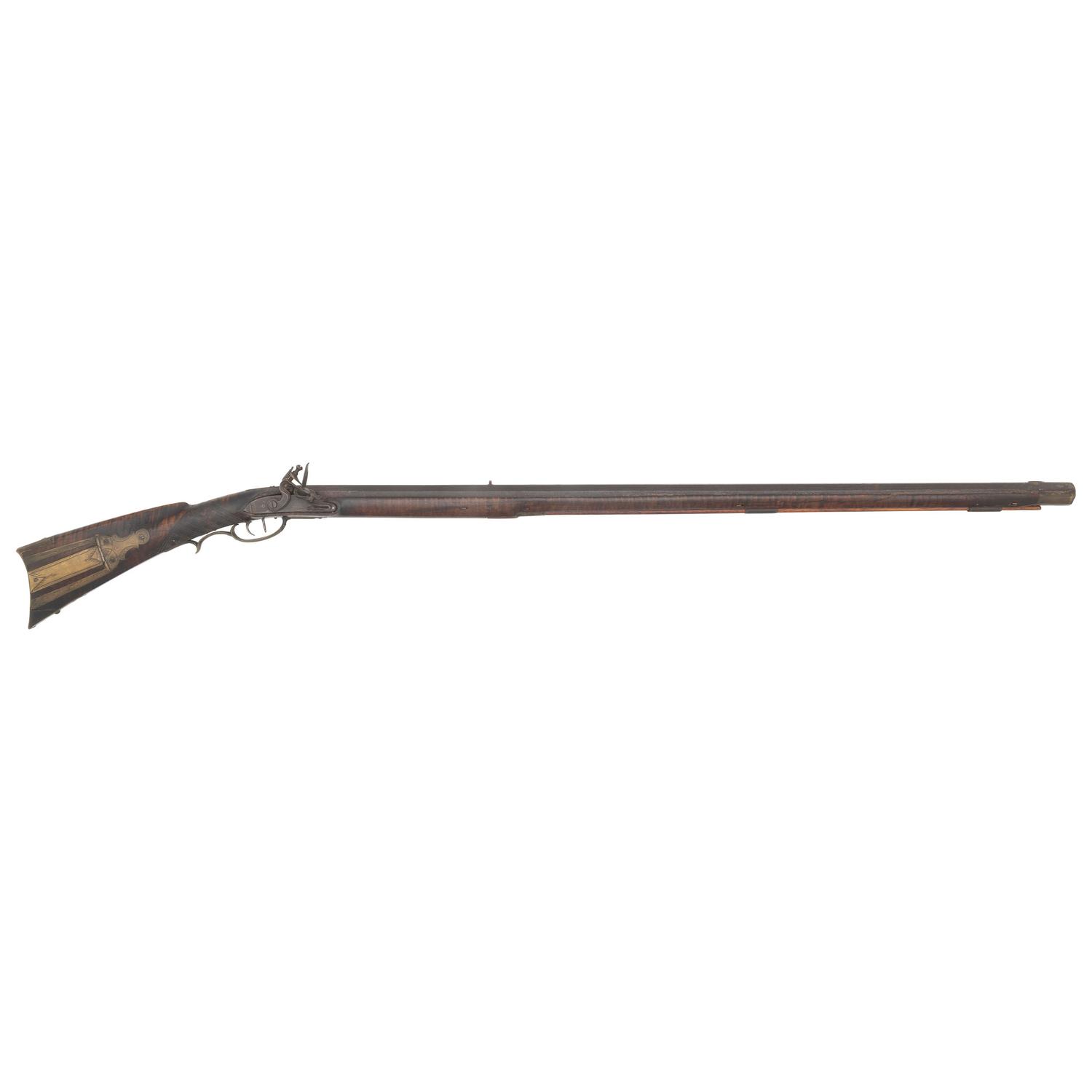 Full Stock Flintlock Rifle Signed H Gibbs