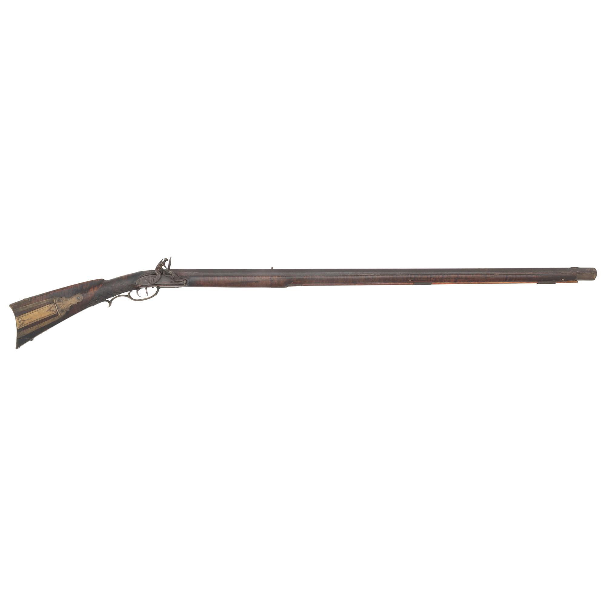 Full Stock Flintlock Rifle Signed H Gibbs