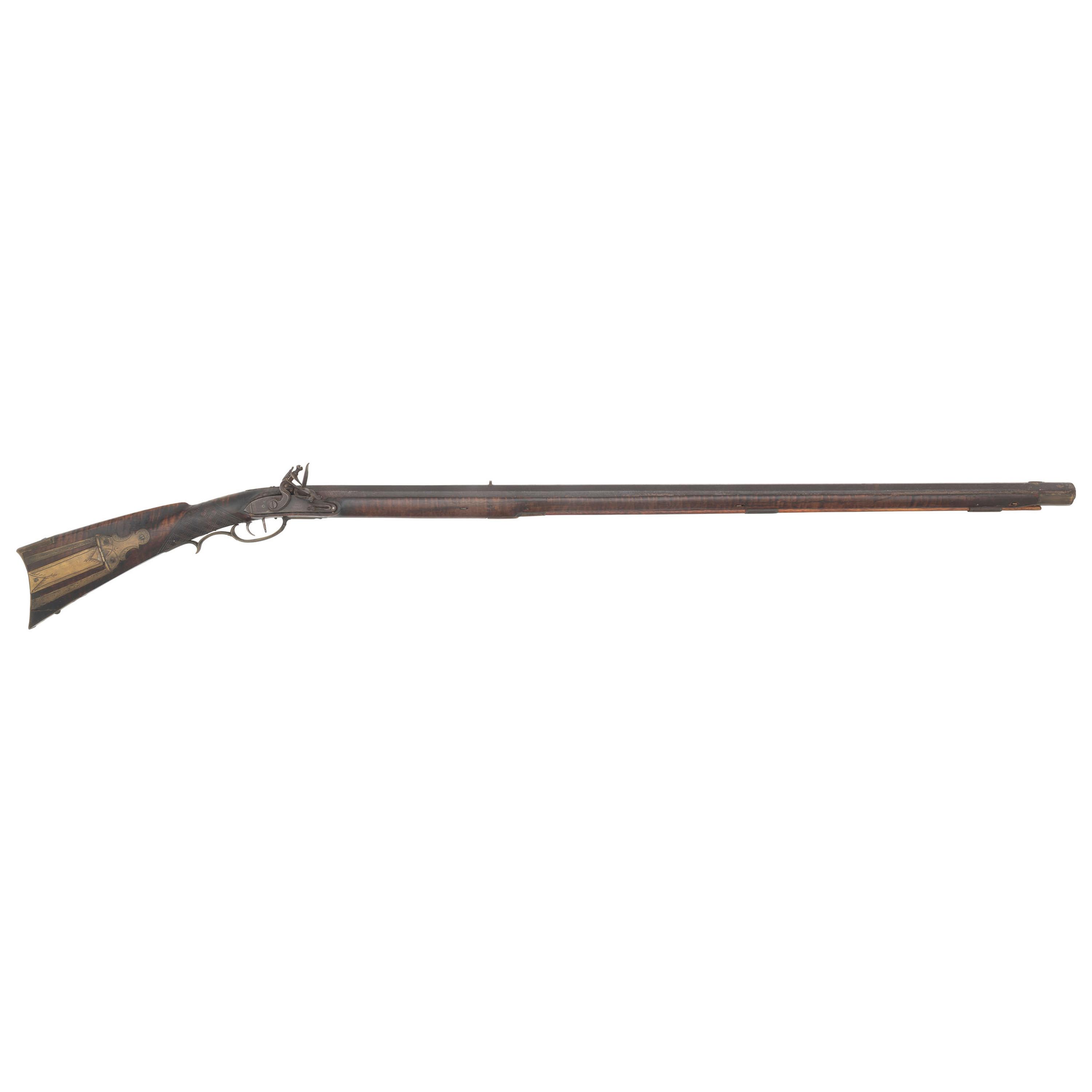 Full Stock Flintlock Rifle Signed H Gibbs