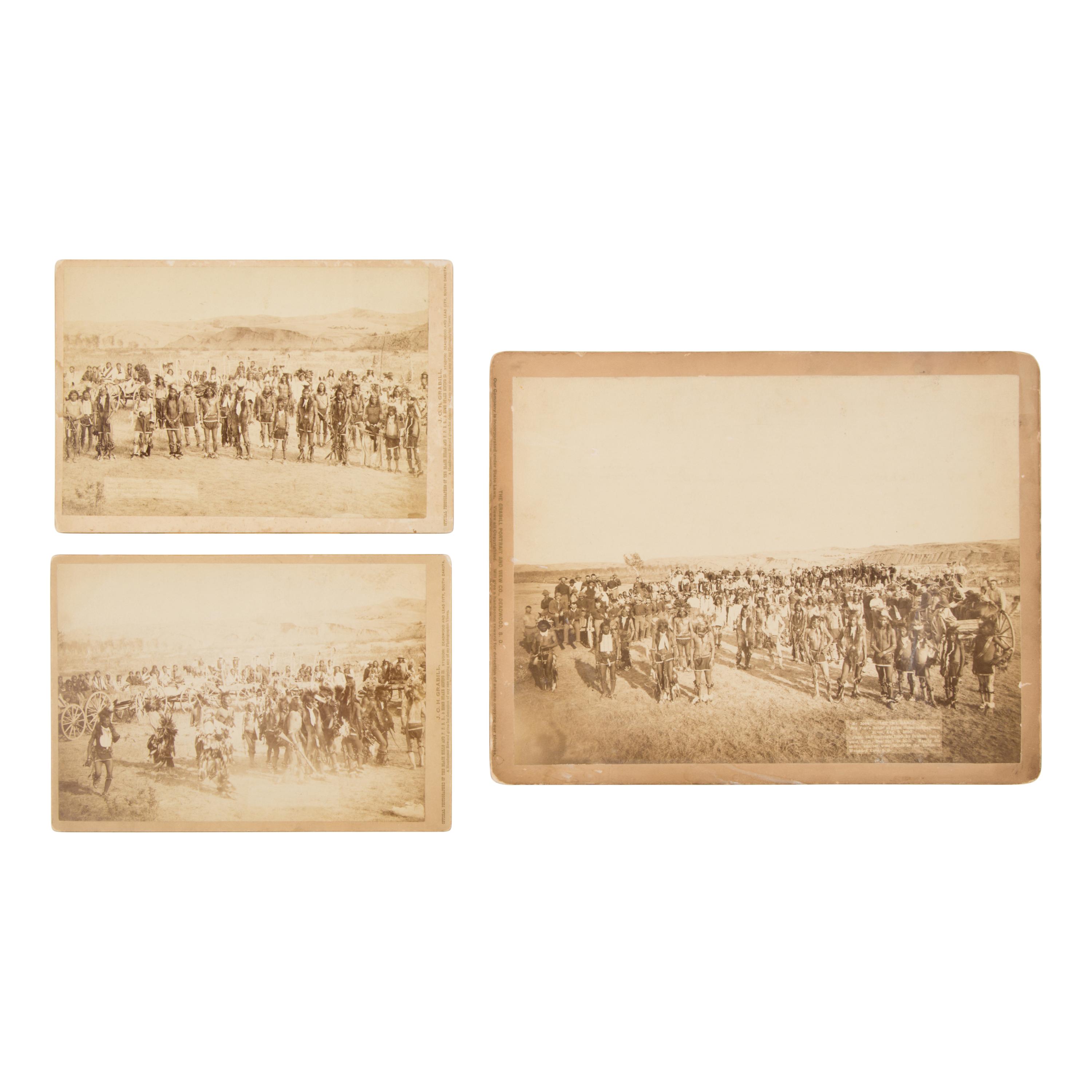 John C.H. Grabill (American, 1849-1903) — Big Foot's Band of Sioux at Grass Dance, Cheyenne River, South Dakota ca 1890