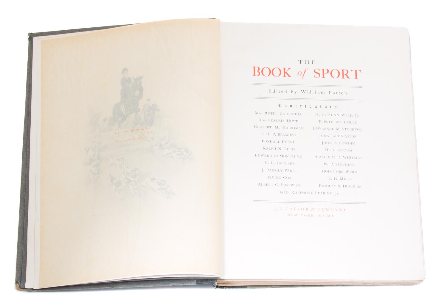 PATTEN, William (1868-1936). The Book of Sport.