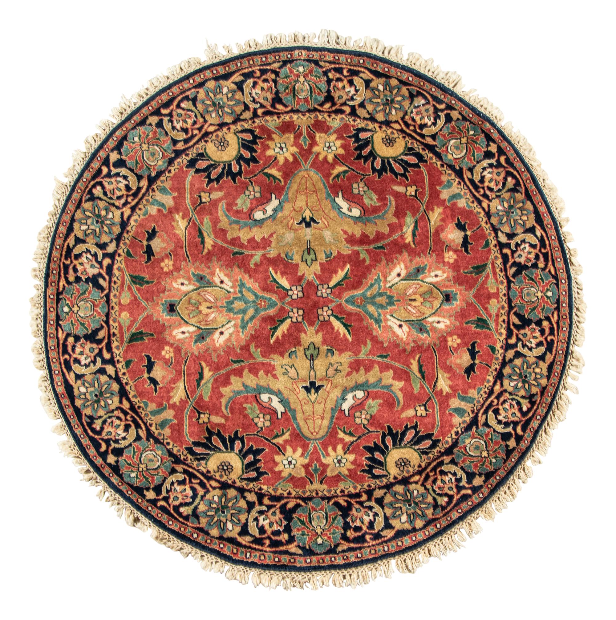 A Round Wool Rug