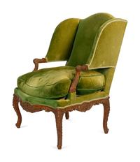 A R égence Walnut Wingback Chair
