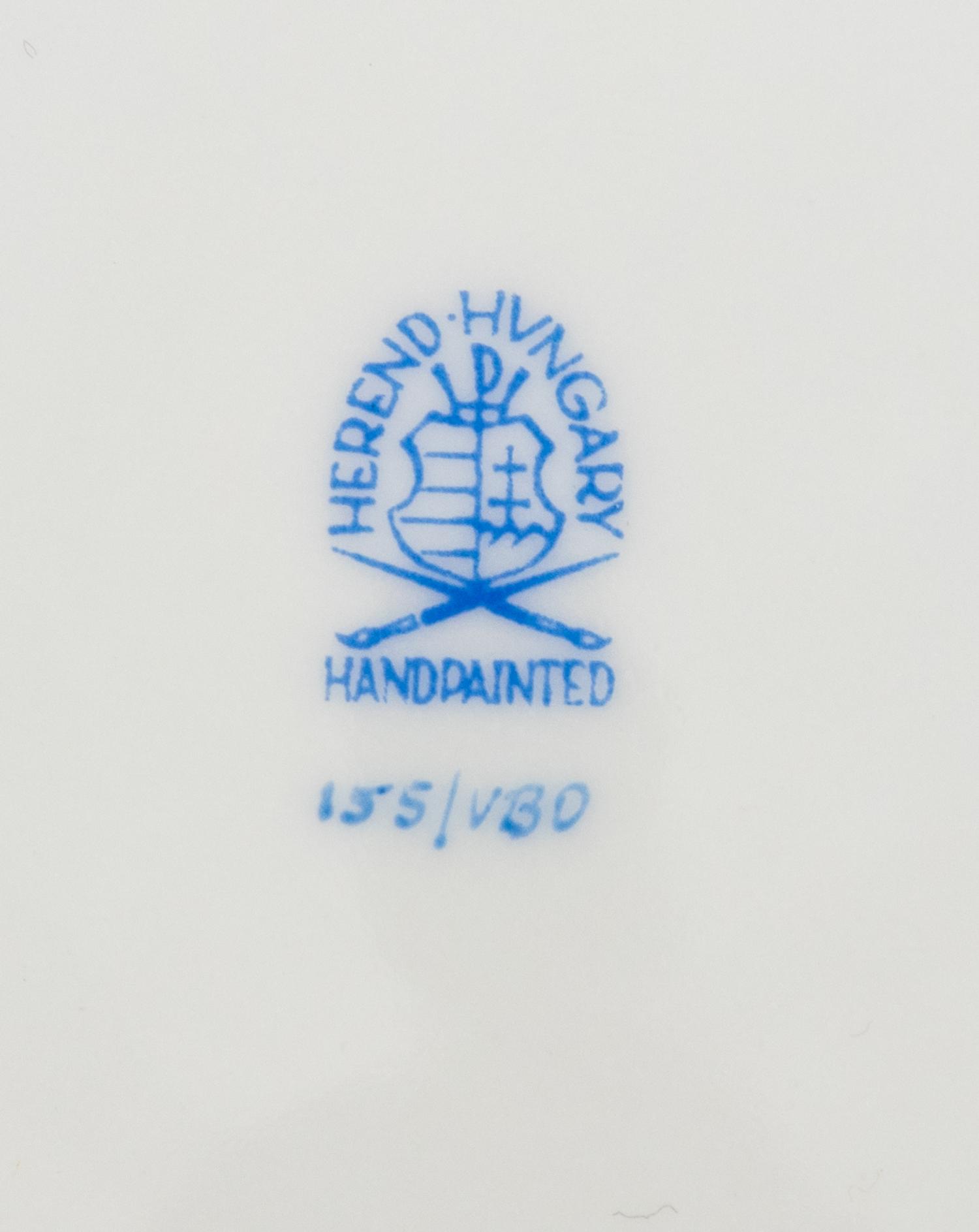 A Group of Herend Queen Victoria Porcelain Serving Articles